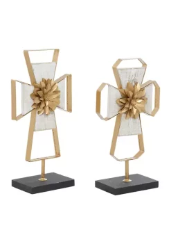Outlet 🧨 Set of 2 Metal Contemporary Sculptures by Monroe Lane 😉 -Monroe Lane Sales Belk 32647