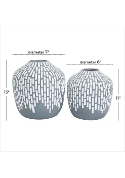 Best reviews of ⌛ Modern Ceramic Vase - Set of 2 by Monroe Lane 😉 -Monroe Lane Sales Belk 32687