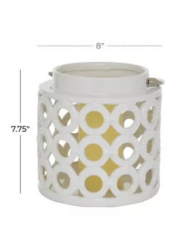 Best reviews of 💯 Contemporary Ceramic Candle Lantern by Monroe Lane 🌟 -Monroe Lane Sales Belk 32757