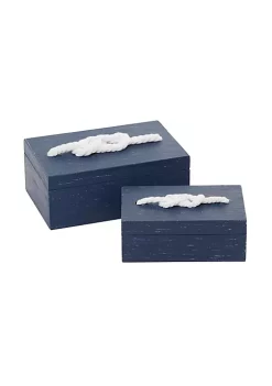 Best Sale 🌟 Farmhouse Wood Box - Set of 2 by Monroe Lane ⭐ -Monroe Lane Sales Belk 32802