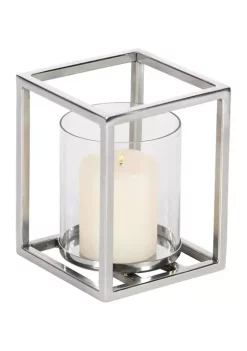 Promo ⌛ Modern Stainless Steel Hurricane Lamp by Monroe Lane ⭐