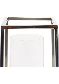Promo ⌛ Modern Stainless Steel Hurricane Lamp by Monroe Lane ⭐ -Monroe Lane Sales Belk 32824