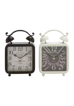 Buy ✔️ Vintage Glass Clock - Set of 2 by Monroe Lane 🥰