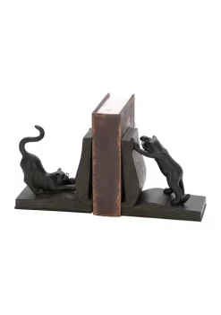 New 🔥 Eclectic Polystone Bookends - Set of 2 by Monroe Lane ⌛