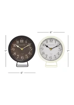 Cheapest 🧨 Vintage Metal Clock - Set of 2 by Monroe Lane 😀 -Monroe Lane Sales Belk 32884