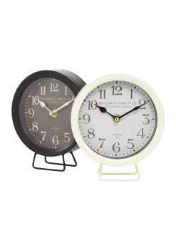Cheapest 🧨 Vintage Metal Clock - Set of 2 by Monroe Lane 😀 -Monroe Lane Sales Belk 32885