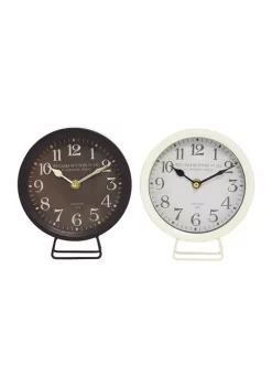 Cheapest 🧨 Vintage Metal Clock - Set of 2 by Monroe Lane 😀 -Monroe Lane Sales Belk 32886