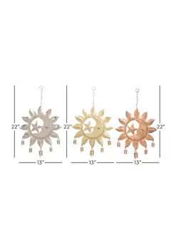Coupon 😍 Eclectic Metal Windchime - Set of 3 by Monroe Lane 🔥 -Monroe Lane Sales Belk 32890