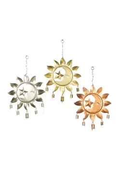 Coupon 😍 Eclectic Metal Windchime - Set of 3 by Monroe Lane 🔥 -Monroe Lane Sales Belk 32891