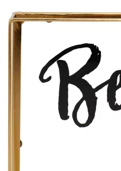 Outlet 👍 Contemporary Glass Decorative Sign by Monroe Lane ⭐ -Monroe Lane Sales Belk 32991