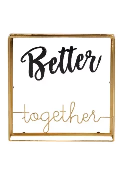 Outlet 👍 Contemporary Glass Decorative Sign by Monroe Lane ⭐ -Monroe Lane Sales Belk 32993