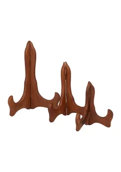 Best Sale 🥰 Traditional Mango Wood Easel - Set of 3 by Monroe Lane 🎉