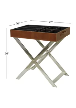 Budget ❤️ Modern Stainless Steel Wine Holder by Monroe Lane 🎉 -Monroe Lane Sales Belk 33044