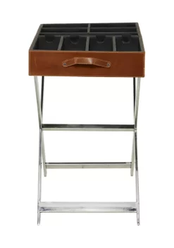 Budget ❤️ Modern Stainless Steel Wine Holder by Monroe Lane 🎉 -Monroe Lane Sales Belk 33045