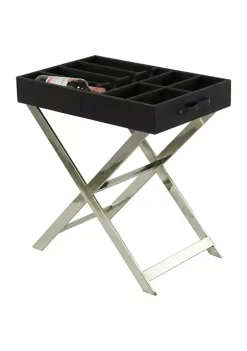 Budget ❤️ Modern Stainless Steel Wine Holder by Monroe Lane 🎉 -Monroe Lane Sales Belk 33046