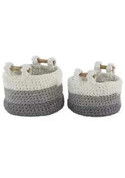 Flash Sale 🛒 Bohemian Polyester Storage Basket - Set of 2 by Monroe Lane 🎉