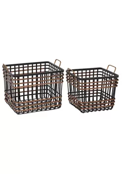 Top 10 🥰 Farmhouse Seagrass Storage Basket - Set of 2 by Monroe Lane 🧨 -Monroe Lane Sales Belk 33090