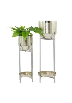 Brand new 😀 Modern Metal Planter - Set of 2 by Monroe Lane ⭐ -Monroe Lane Sales Belk 33106