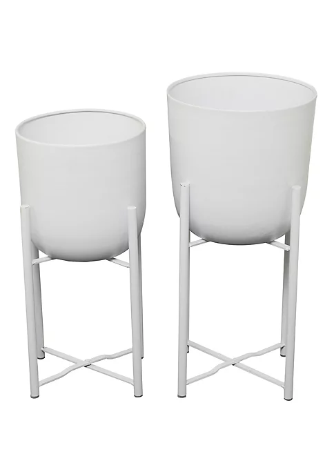 Wholesale 🔥 Modern Metal Planter - Set of 2 by Monroe Lane 🎁 1 Wholesale 🔥 Modern Metal Planter - Set of 2 by Monroe Lane 🎁