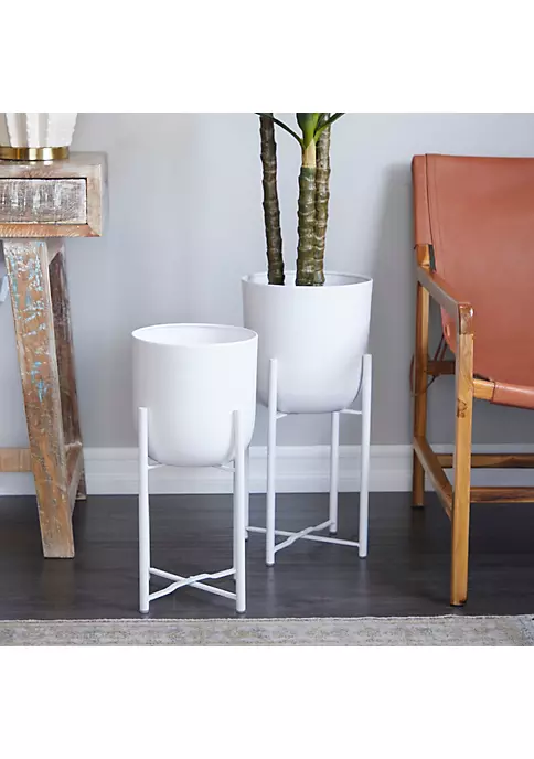 Wholesale 🔥 Modern Metal Planter - Set of 2 by Monroe Lane 🎁 2 Wholesale 🔥 Modern Metal Planter - Set of 2 by Monroe Lane 🎁 - Image 2