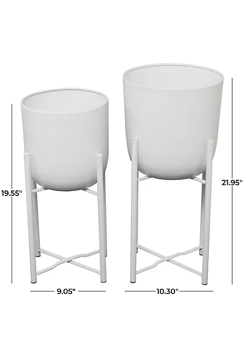 Wholesale 🔥 Modern Metal Planter - Set of 2 by Monroe Lane 🎁 4 Wholesale 🔥 Modern Metal Planter - Set of 2 by Monroe Lane 🎁 - Image 4