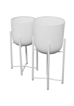 Wholesale 🔥 Modern Metal Planter - Set of 2 by Monroe Lane 🎁 11 Wholesale 🔥 Modern Metal Planter - Set of 2 by Monroe Lane 🎁 -Monroe Lane Sales Belk 33135