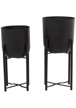 Wholesale 🔥 Modern Metal Planter - Set of 2 by Monroe Lane 🎁 12 Wholesale 🔥 Modern Metal Planter - Set of 2 by Monroe Lane 🎁 -Monroe Lane Sales Belk 33136