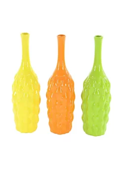 Best deal 🌟 Coastal Ceramic Vase - Set of 3 by Monroe Lane 🧨 -Monroe Lane Sales Belk 33150