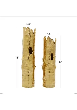 Cheapest ❤️ Contemporary Aluminum Vase - Set of 2 by Monroe Lane ⭐ -Monroe Lane Sales Belk 33155