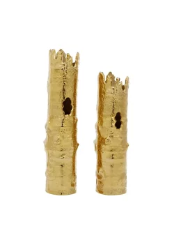 Cheapest ❤️ Contemporary Aluminum Vase - Set of 2 by Monroe Lane ⭐ -Monroe Lane Sales Belk 33157