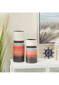 New 🥰 Modern Ceramic Vase - Set of 2 by Monroe Lane ❤️ -Monroe Lane Sales Belk 33165
