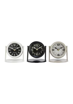 Deals 👍 Vintage Metal Clock - Set of 3 by Monroe Lane 💯 -Monroe Lane Sales Belk 33189