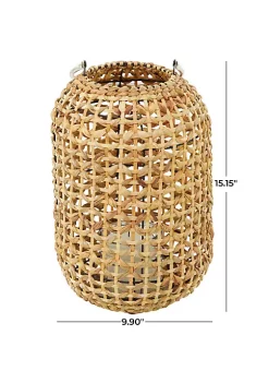 Deals 💯 Natural Metal Candle Lantern by Monroe Lane 🤩 -Monroe Lane Sales Belk 33206