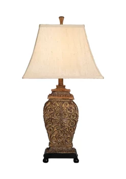Best deal 🎁 Rustic Polystone Table Lamp - Set of 2 by Monroe Lane ❤️