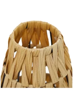 Flash Sale ⌛ Natural Plastic Rattan Candle Lantern by Monroe Lane 🔥 -Monroe Lane Sales Belk 33223