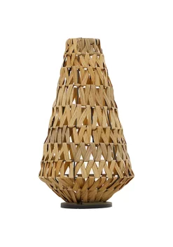 Best deal ⭐ Natural Plastic Rattan Candle Lantern by Monroe Lane 🎁 -Monroe Lane Sales Belk 33231