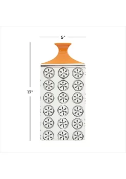 Budget 🎉 Transitional Ceramic Vase by Monroe Lane 👏 -Monroe Lane Sales Belk 33239