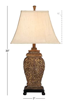 Best deal 🎁 Rustic Polystone Table Lamp - Set of 2 by Monroe Lane ❤️ -Monroe Lane Sales Belk 3325