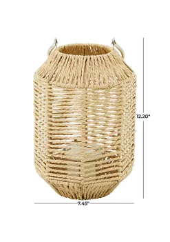Buy 😍 Natural Metal Candle Lantern by Monroe Lane ✨ -Monroe Lane Sales Belk 33296