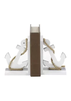 Monroe Lane Sales 6 Best Pirce ⭐ Coastal Wood Bookends - Set of 2 by Monroe Lane 🛒