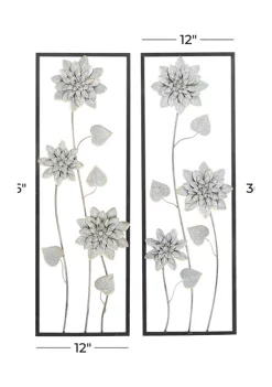 Budget 🎁 Contemporary Metal Wall Decor - Set of 2 by Monroe Lane 🎁 -Monroe Lane Sales Belk 3339