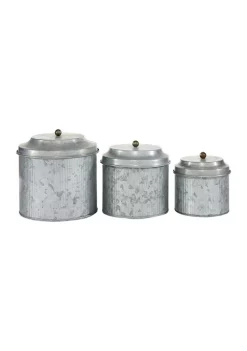 Brand new ๐ Farmhouse Metal Decorative Jars - Set of 3 by Monroe Lane ๐