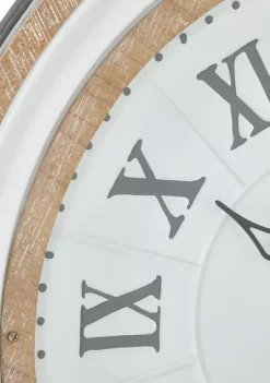 Hot Sale 🧨 Farmhouse Metal Wall Clock by Monroe Lane ❤️ -Monroe Lane Sales Belk 3574