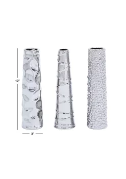 Best Sale 🎉 Glam Ceramic Vase - Set of 3 by Monroe Lane 🎁 -Monroe Lane Sales Belk 3605