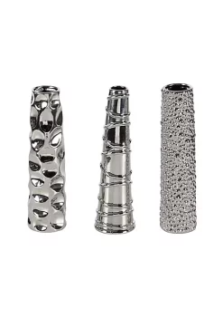 Best Sale 🎉 Glam Ceramic Vase - Set of 3 by Monroe Lane 🎁 -Monroe Lane Sales Belk 3606