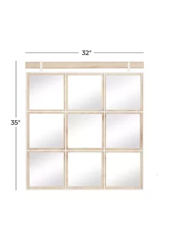 Flash Sale 👍 Rustic Wood Wall Mirror by Monroe Lane 👏 -Monroe Lane Sales Belk 3616