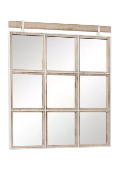 Flash Sale 👍 Rustic Wood Wall Mirror by Monroe Lane 👏 -Monroe Lane Sales Belk 3617