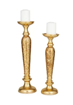 Cheap β¨ Traditional Polystone Candle Holder - Set of 2 by Monroe Lane π