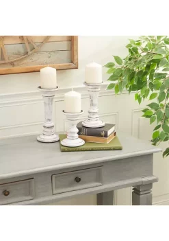 Cheapest 🔔 Country Cottage Wood Candle Holder - Set of 3 by Monroe Lane 💯 -Monroe Lane Sales Belk 3698