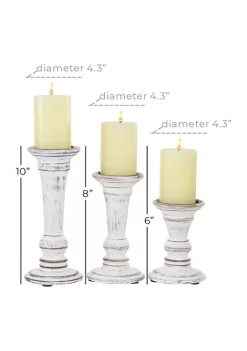Cheapest 🔔 Country Cottage Wood Candle Holder - Set of 3 by Monroe Lane 💯 -Monroe Lane Sales Belk 3701